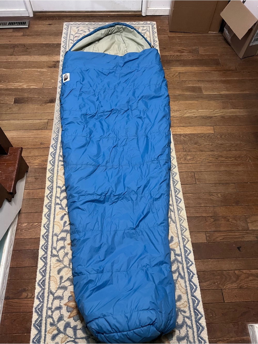 Vintage The North Face Mummy Sleeping Bag Made in USA Synthetic Insulated Blue